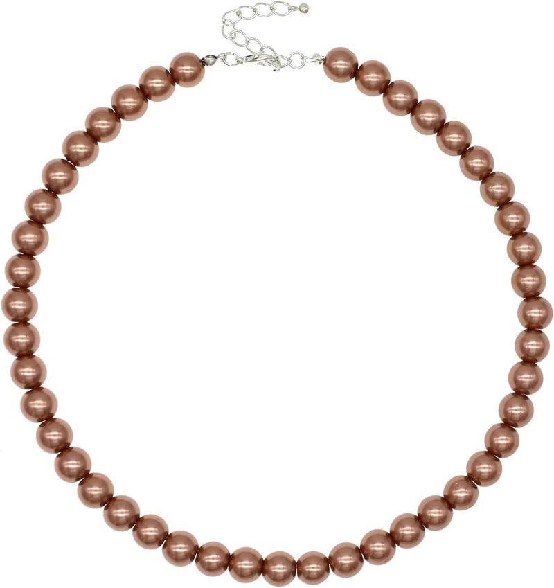 WEWE Pearl Choker Necklace for Women AAA+ Simulated Shell Pearl Necklace Strand Variety Of Colors 10mm Pearls Length 17 Inches - Image 1